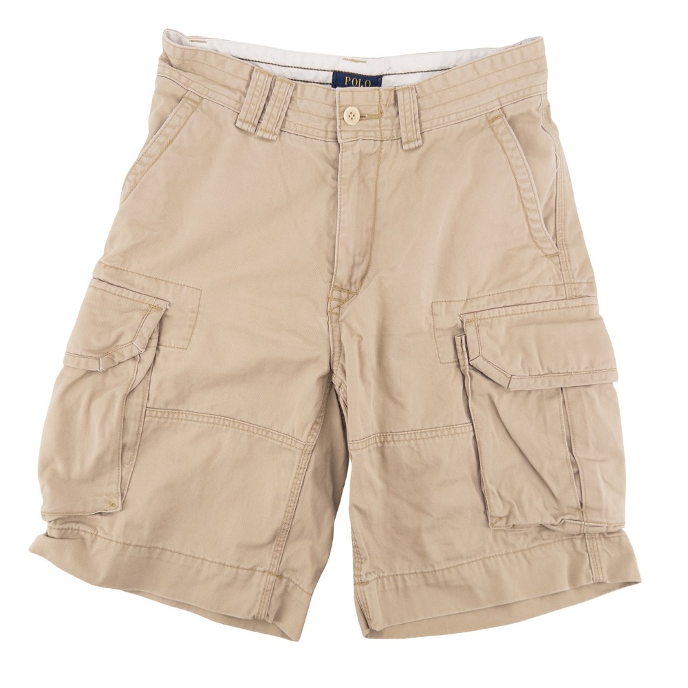 Polo Ralph Lauren Mens 29 Cargo Shorts Tan Cotton Chino Utility Gorpcore Preppy